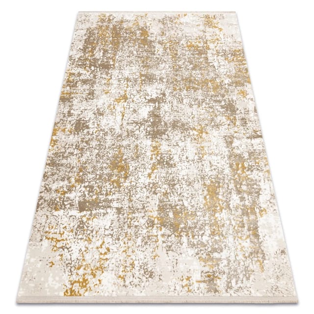 Moderner Teppich duke 51546 beige / gold - Vintage, strukturiert, sehr weich, Fransen beige 80x150 cm