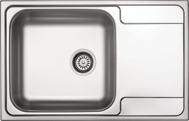 Küchenspüle aus Edelstahl 79 x 50 cm mit integriertem Abtropfgestell Deante Soul ZEO011C edelstahl gebürstet