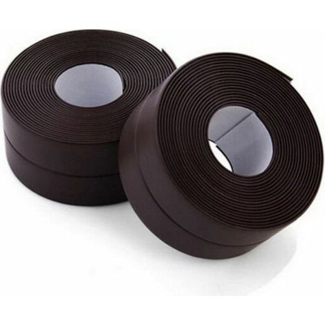 Lan 2 Rollen Selbstklebendes, Wasserdichtes Dichtungsband, Pvc-klebeband Zum Abdichten Von Wänden, Dusche, Toilette, Küche, Badezimmer (braun)