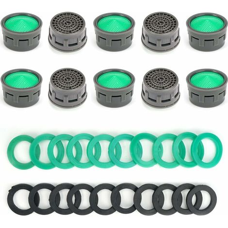 Lan-luftsprudler Mit 10 Dichtungen, Wassersparender Luftsprudler Mit 20 Dichtungen, Außendurchmesser 21 Mm, Für Bad Und Küche