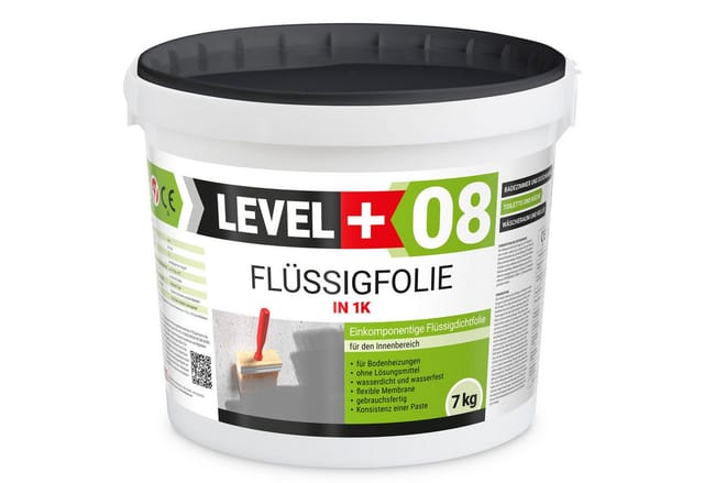 Level+ Dichtset für Duschabdichtung Bad Dichtband Flüssigfolie 7kg SET58