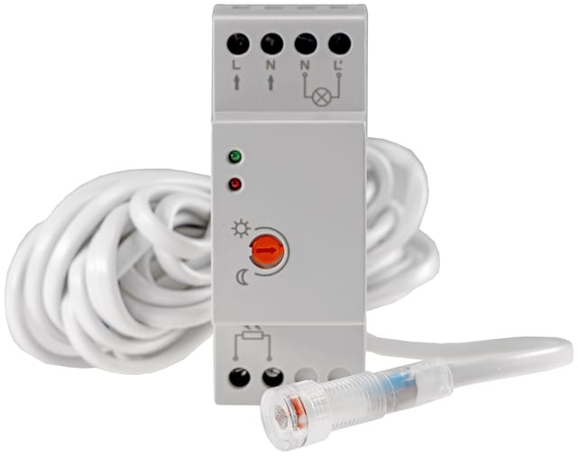 Dämmerungsschalter für Hutschiene, 5 m Kabel - Chilitec