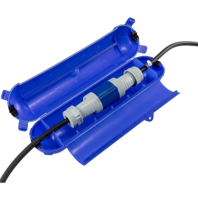 Sicherheits-Schutzbox für Kabel, IP44, 365x90 mm, blau - Chilitec