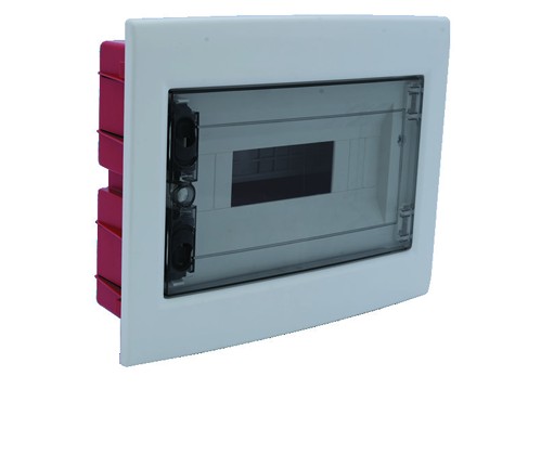 Ettroit 18-modul Ip40 Unterputz-elektroverteiler Mit Transparenter, Rauchgrauer Tür Ral 7030 - Db110918