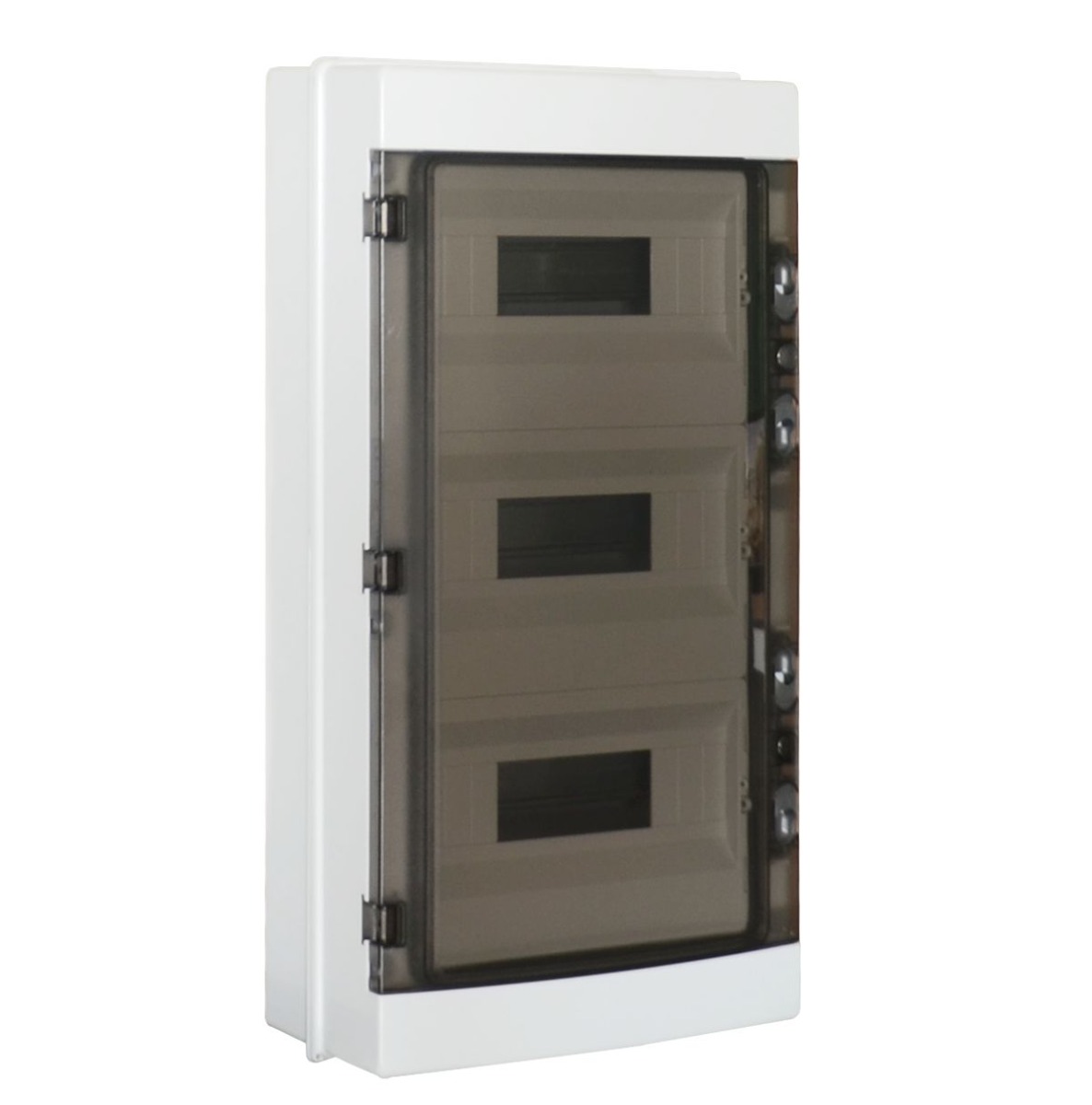 Ettroit 36-modul-wandbedienfeld, Wasserdicht, Ip65, Ral 7035 Grau, Mit Getönter Transparenter Tür - Db120936