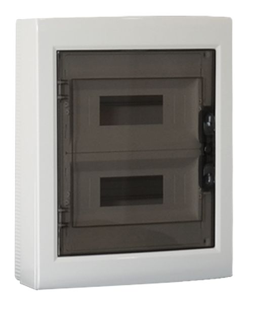 Ettroit 24-modul-wandverteiler Ip40, Ral 7030 Grau, Mit Getönter Transparenter Tür - Db130924