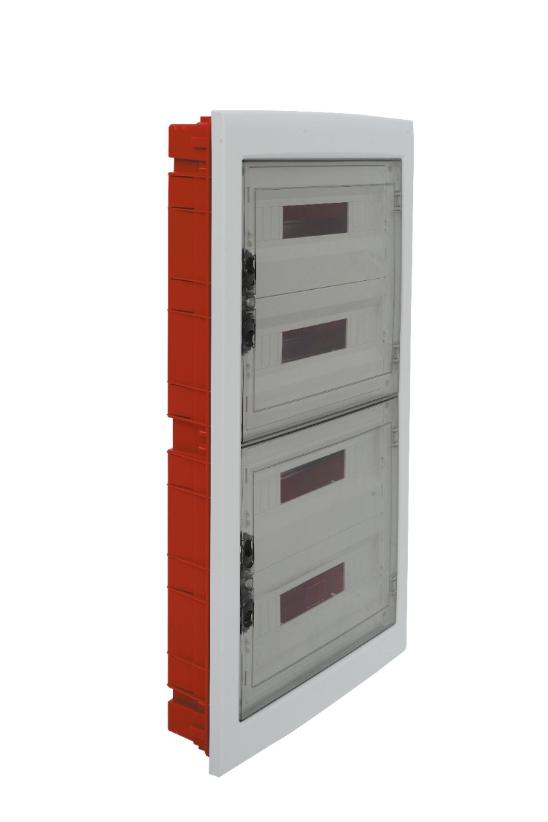 Ettroit 72-modul Ip40 Unterputz-elektroverteiler Mit Transparenter, Rauchgrauer Tür Ral 7030 - Db110972