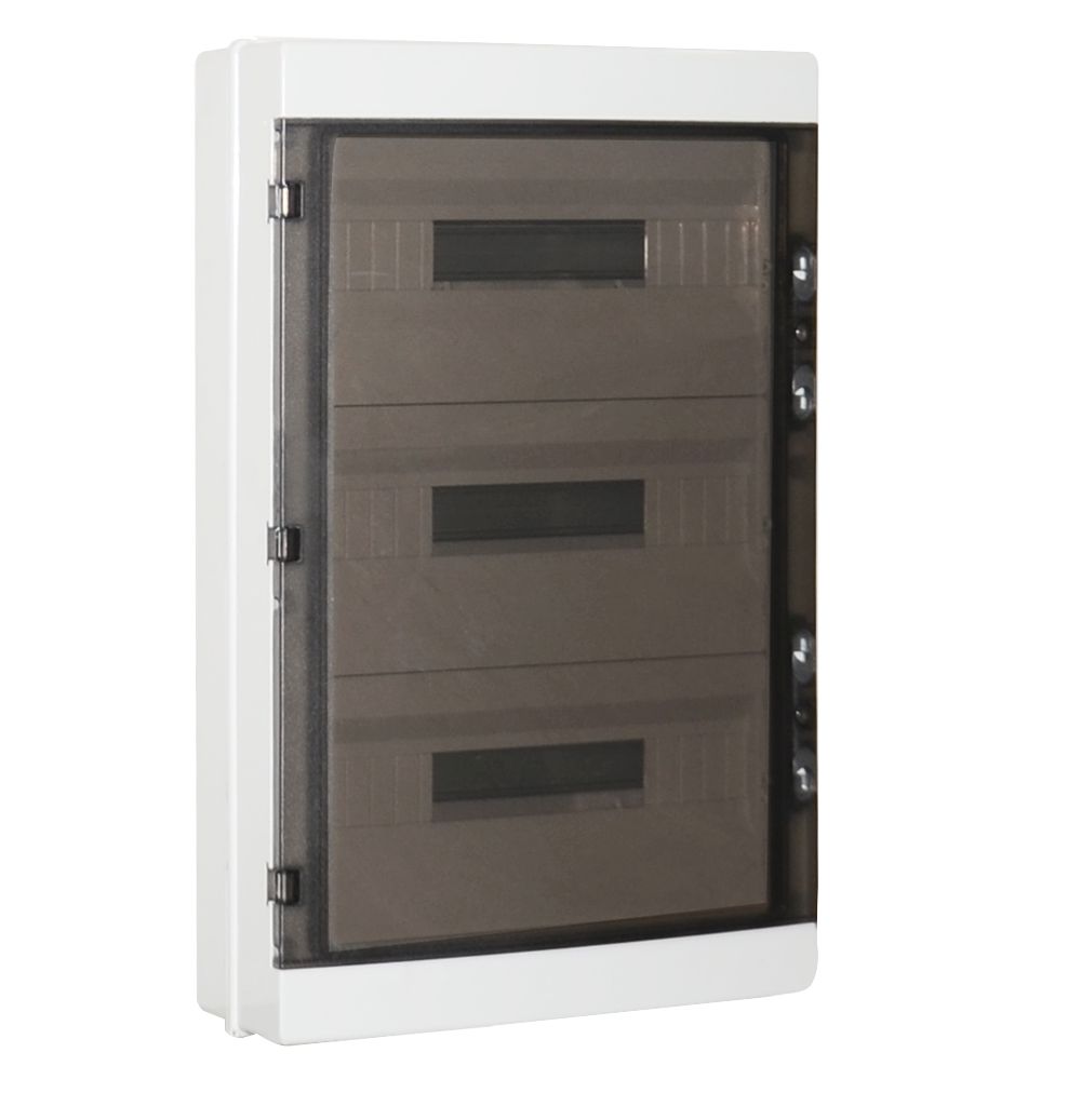 Ettroit 54-modul Ip65 Wand-wasserschutz-schalttafel, Ral 7035 Grau, Mit Getönter Transparenter Tür - Db120954