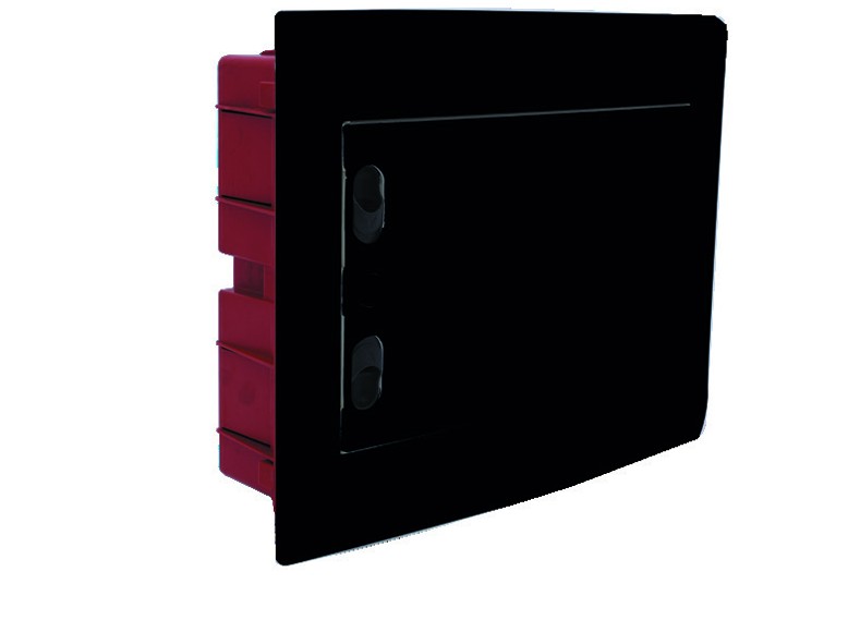 Ettroit 12-modul Ip40 Unterputz-elektroverteiler Mit Schwarzer Blindtür - Db112912b