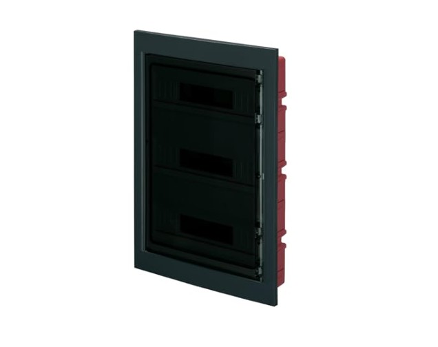 Ettroit Centralino Elettrico Da Incasso 54 Moduli Ip40 Nero Con Portello Trasparente Fumè - Db110954b