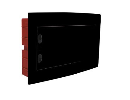 Ettroit 12-modul-unterputz-elektroverteiler Ip40, Schwarz Mit Transparenter Rauchglastür - Db110912b