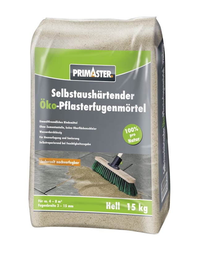 Pflasterfugenmörtel Öko selbstaushärtend 15 kg hell - Primaster