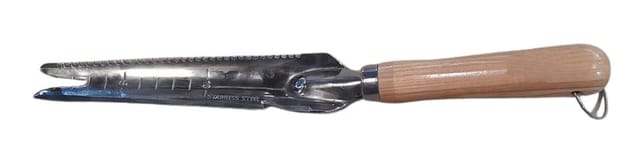 Unkrautstecher Edelstahl 33 cm mit Holzgriff - Primaster