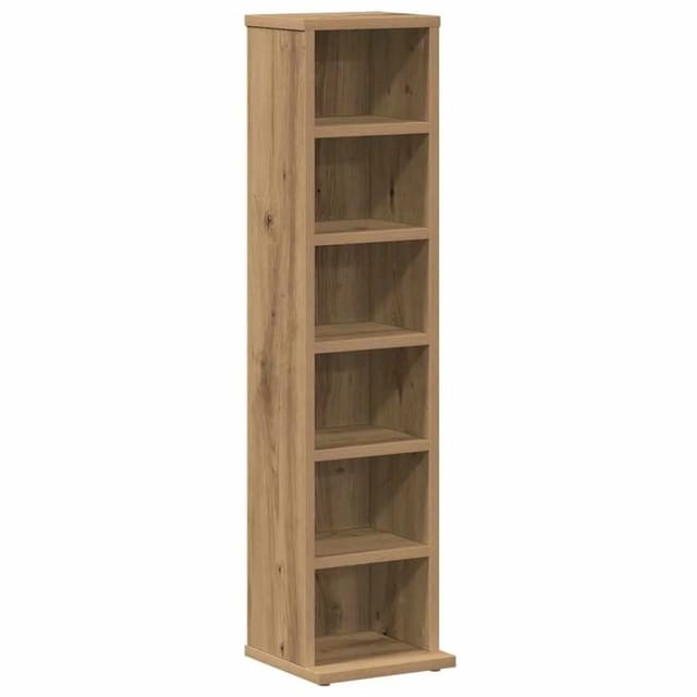 CD-Regal Artisan-Eiche 21x20x88 cm Holzwerkstoff Vidaxl