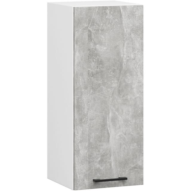Hängeschrank Küchenschrank Akord oliwia w 30 cm H720 Weiß, Steingrau Tür, 2 Regalböden 30x72x30 cm