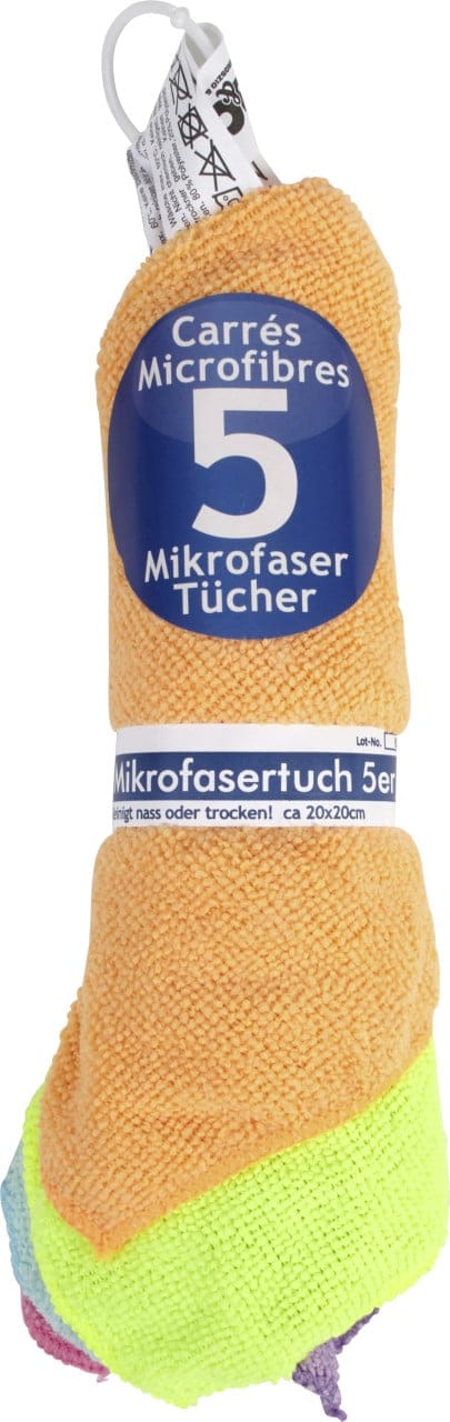 Broszio Durandal Mikrofasertücher 5 Stück, 20 x 20 cm Putztücher Bodentücher