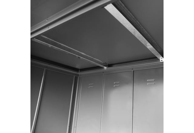 GFP Primeyard Geräteschrank Metall 156x84x131 cm Gartenschrank anthrazit inkl. Fußboden