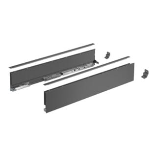 AvanTech You Schubkasten Set Schubkasten Set Höhe 101 - Schubkastensystem Nennlänge 270mm, Stahl anthrazit - Hettich