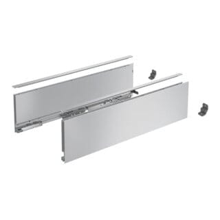 AvanTech you Set Zarge Höhe 139 mm, nl 600 mm, silber o. Frontbef.
