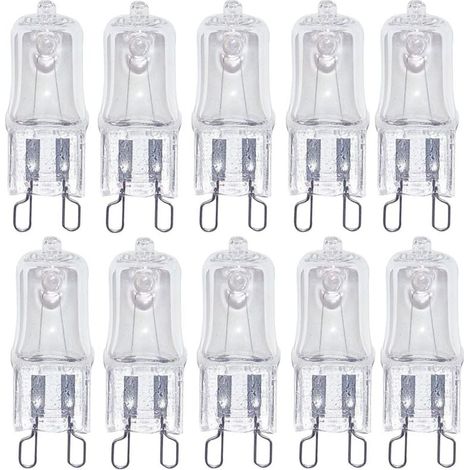 10er-pack G9 230 V 20 W Klare Halogen-ersatzlampen Für Abstrahlwinkel, Warmweiß 2700 K