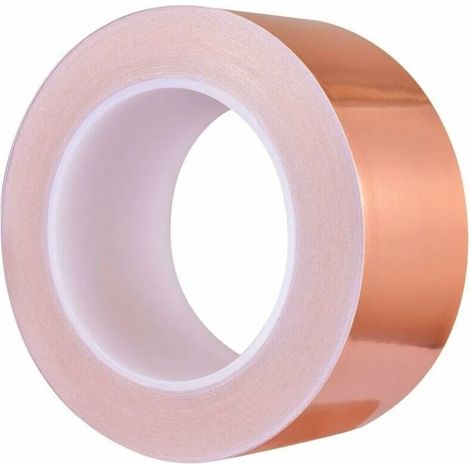 Kupferfolienband 30 M X 50 Mm, Premium-kupferfolienband, Emv-abschirmband, Klebeband Für Emi-abschirmung, Basteln, Schneckenabwehr, Elektrische Reparaturen, Papierschaltkreise