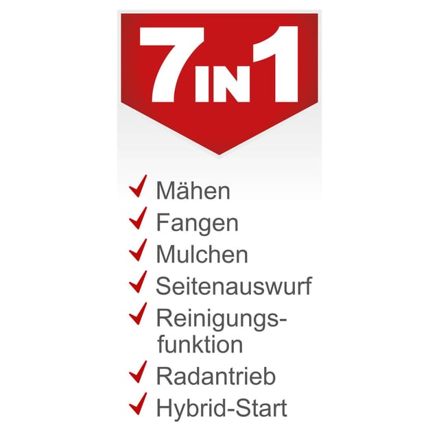 Benzin-Aufsitzrasenmäher MR225-61 Scheppach 6PS 61cm Schnittbreite 150L Fangsack Elektro-Start ohne led
