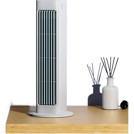 Turmventilator Ohne Rotorblätter - Oszillierend, Wiederaufladbar - Leistungsstark, Wandmontierbar Oder Für Den Tisch - Elegantes Design - Alovez