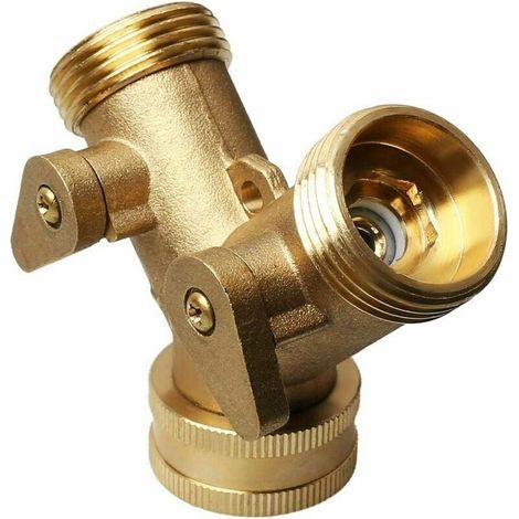 Doppelter Wasserhahn Für Waschmaschinen - Y-förmiger Schlauchanschluss Aus Messing Mit Verstellbarem Griff (europäischer Standard)