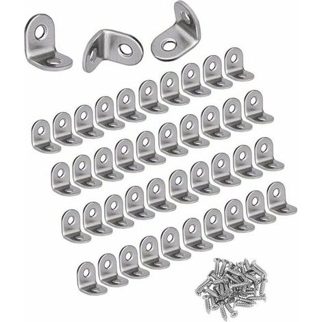Eckwinkel, 30 Stück, Edelstahl-eckwinkel, 90 Grad Rechtwinkliger Eckwinkel – 20 Mm X 20 Mm X 16 Mm, L-förmige Möbelbefestigung, Eckstrebe, Gelenk-eckverbinder