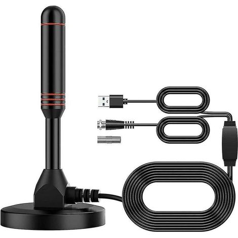 Digitale Hd-tv-antenne – Inkl. Magnetfuß Und Koaxialkabel – Tv-antenne, Terrestrische Tv-antenne – Für Den Innen- Oder Außenbereich