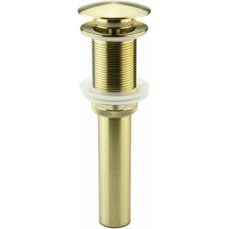 Pop-up-ablaufgarnitur Ohne Überlauf, Waschbeckenabfluss Aus Messing, Pop-up-ablaufstopfen, Gold, Bw03j-1