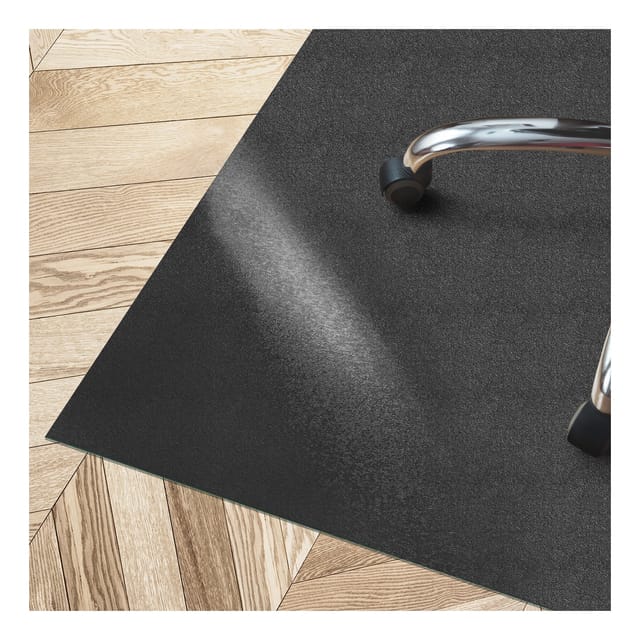Floordirekt - Bodenschutzmatte mit abgeschrägter Kante Kleopatra Schwarz 100 x 150 cm