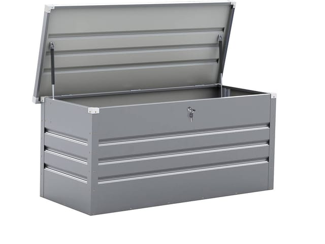 Gartentruhe aus Metall Store - 580L - Silber