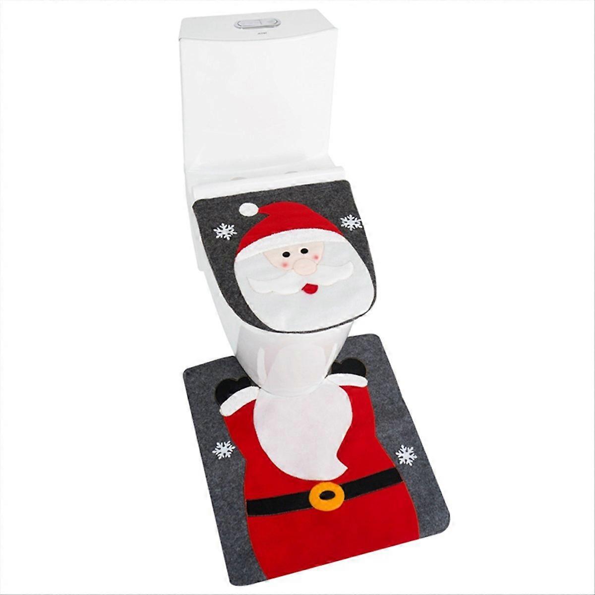 Weihnachts-wc-sitzbezug Und -matte-set