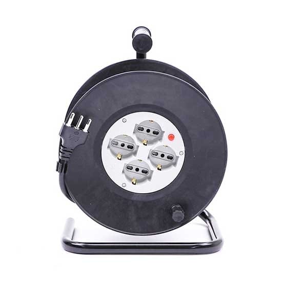 V-TAC 25M Kabeltrommel Italienischer Standard 4-fach Schuko 10/16A mit Überlastungsschutz - sku 8703