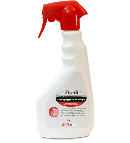 Kaminglasscheiben Reiniger 500 ml Sprühflasche - Fermit