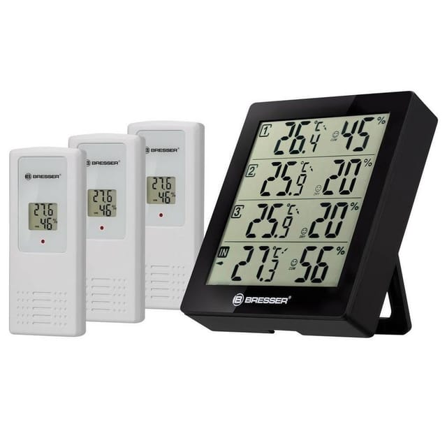 Bresser - Optik Quadro Thermo-/Hygrometer Schwarz 7000020CM3000