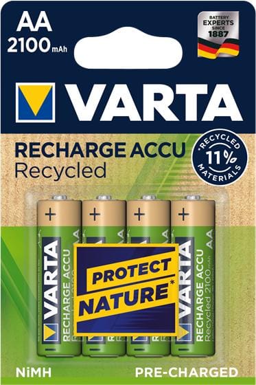 Varta - Wiederaufladbarer Akku Accu aa LR06, 2100mAh, 4er Pack 38623