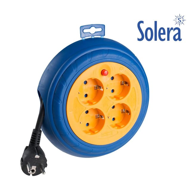 Kabeltrommel 4 Steckdosen 3m Kabel 3g1,5 solera