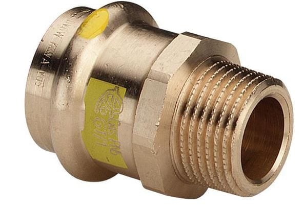 Viega - Sanpress Übergangsstück 115340 42 mm x r 1 1/2, Rotguss oder Siliziumbronze, SC-Contur, Mehrkant