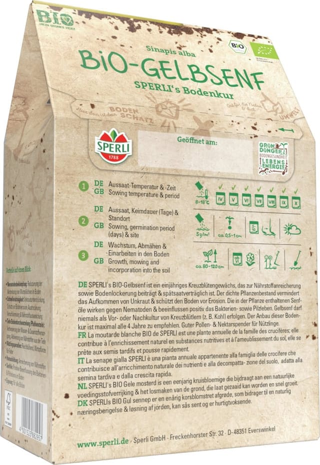 Sperli's Bodenkur Bio Gelbsenf 250 g Dünger