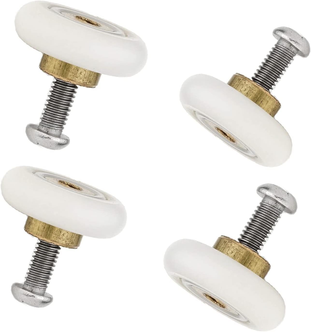 (20 Mm – 4 Stück) Set Mit 4 Ersatzrollen Für Duschkabinentüren, 20 Mm Durchmesser