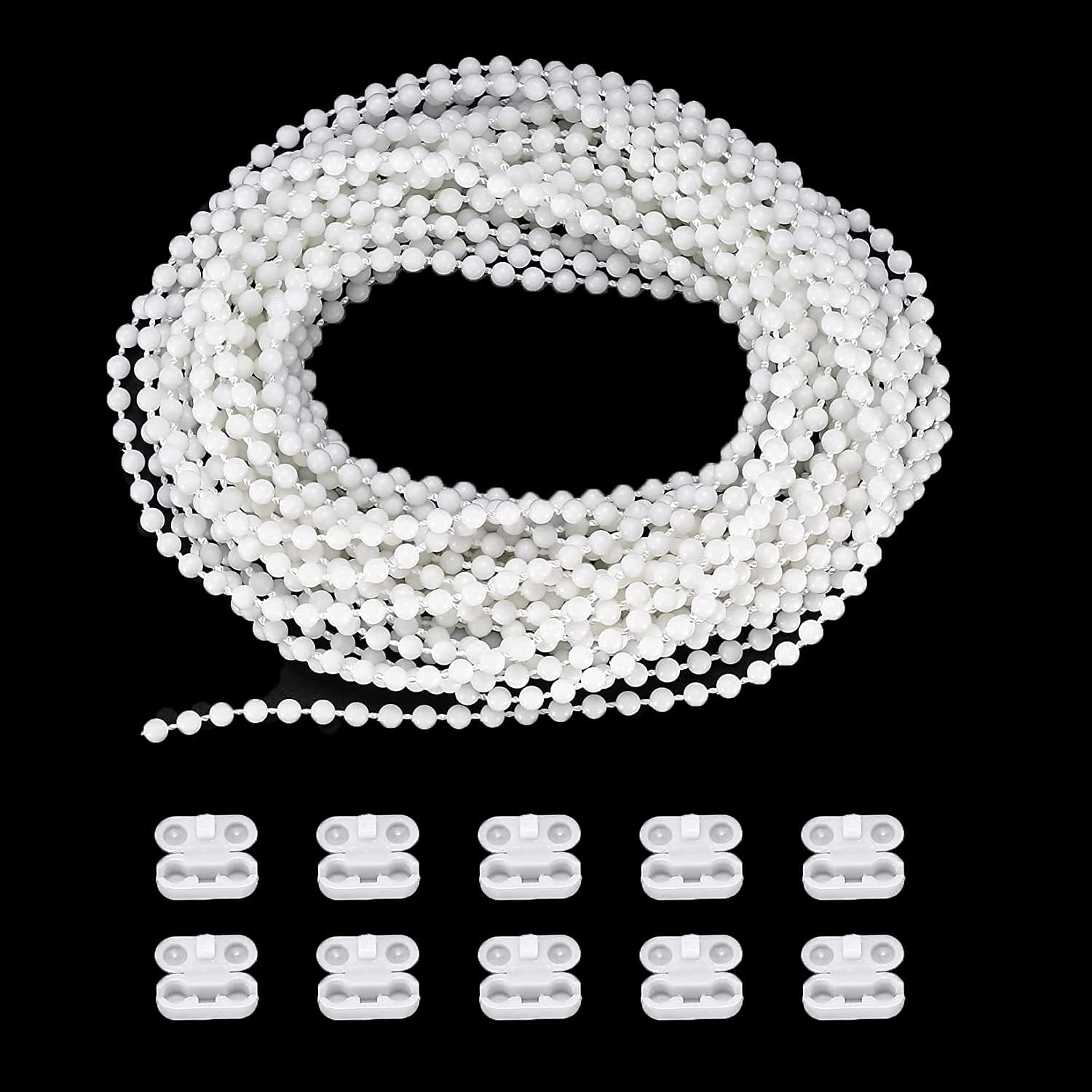Ersatzkette Für 3m-rollos – 4,5 Mm Endlose Vertikale Perlenkette Mit 10 Verbindungsstücken