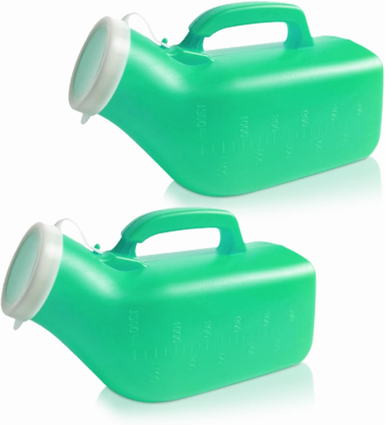 (green-2-men) Urinflaschen, Tragbare Urinale Für Männer, Auslaufsicher, 1200 Ml, Für Krankenhaus, Inkontinenz, Outdoor, Auto, Reisen