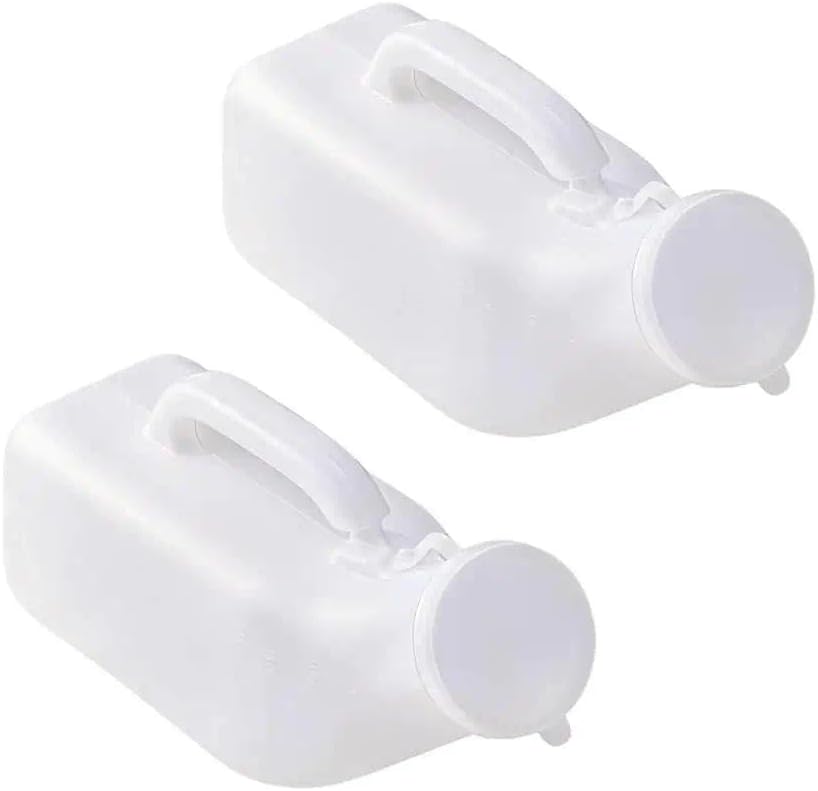 Tragbare Urinale Für Männer, Auslaufsicher, 1200 Ml, Für Krankenhaus, Inkontinenz, Für Den Außenbereich, Auto, Reisen (weiß)