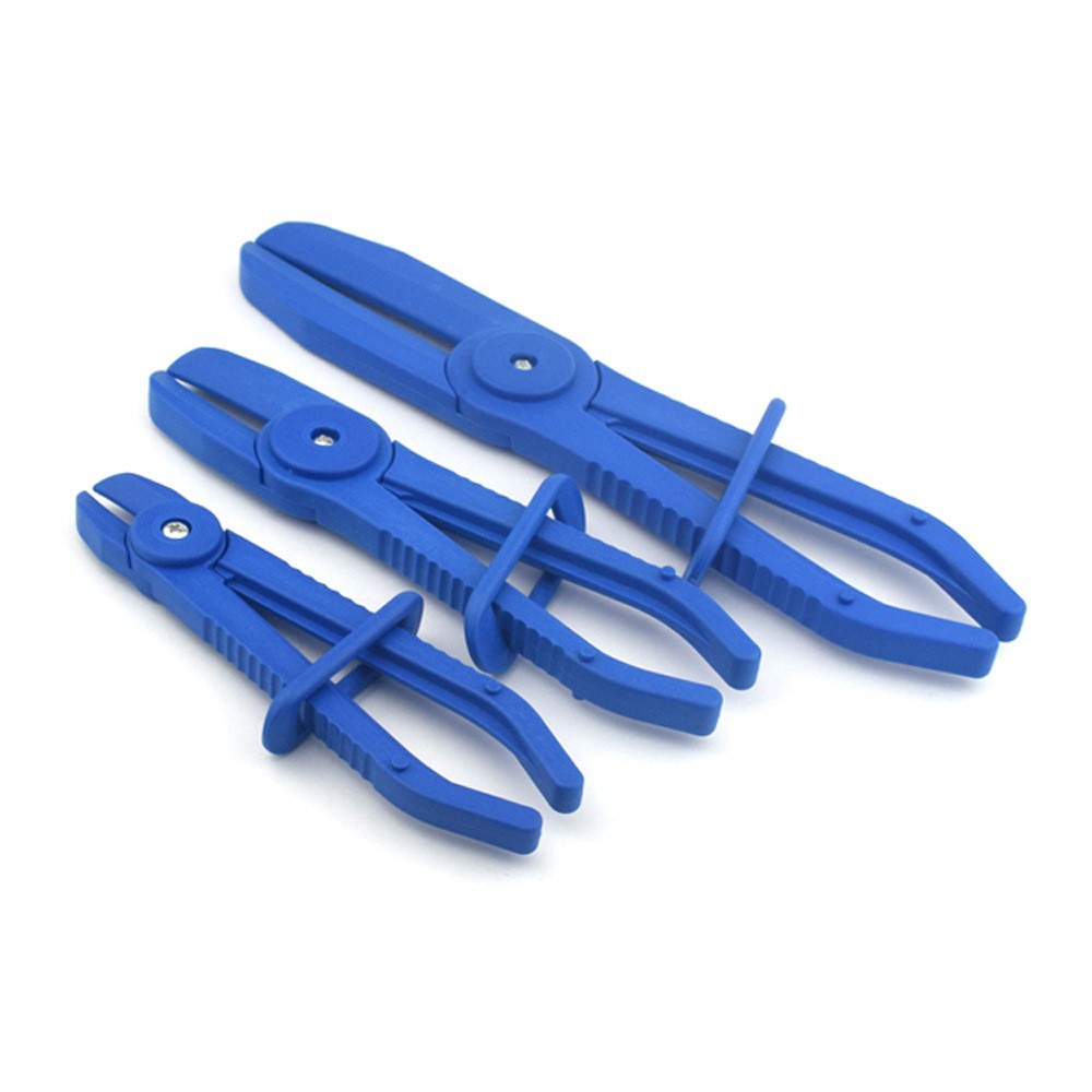 Set Mit 3 Kfz-schlauchschellen, Flexible Schlauchschellen Zur Befestigung Von Kühlwasserschläuchen, Bremsleitungen Und Kraftstoffleitungen (blau)