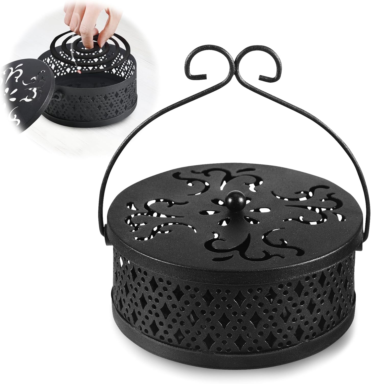 Spiralförmiger Mückenschutzbehälter, Mückenschutzbox, Räucherstäbchenhalter, Behälter Für Zuhause, Camping Und Reisen