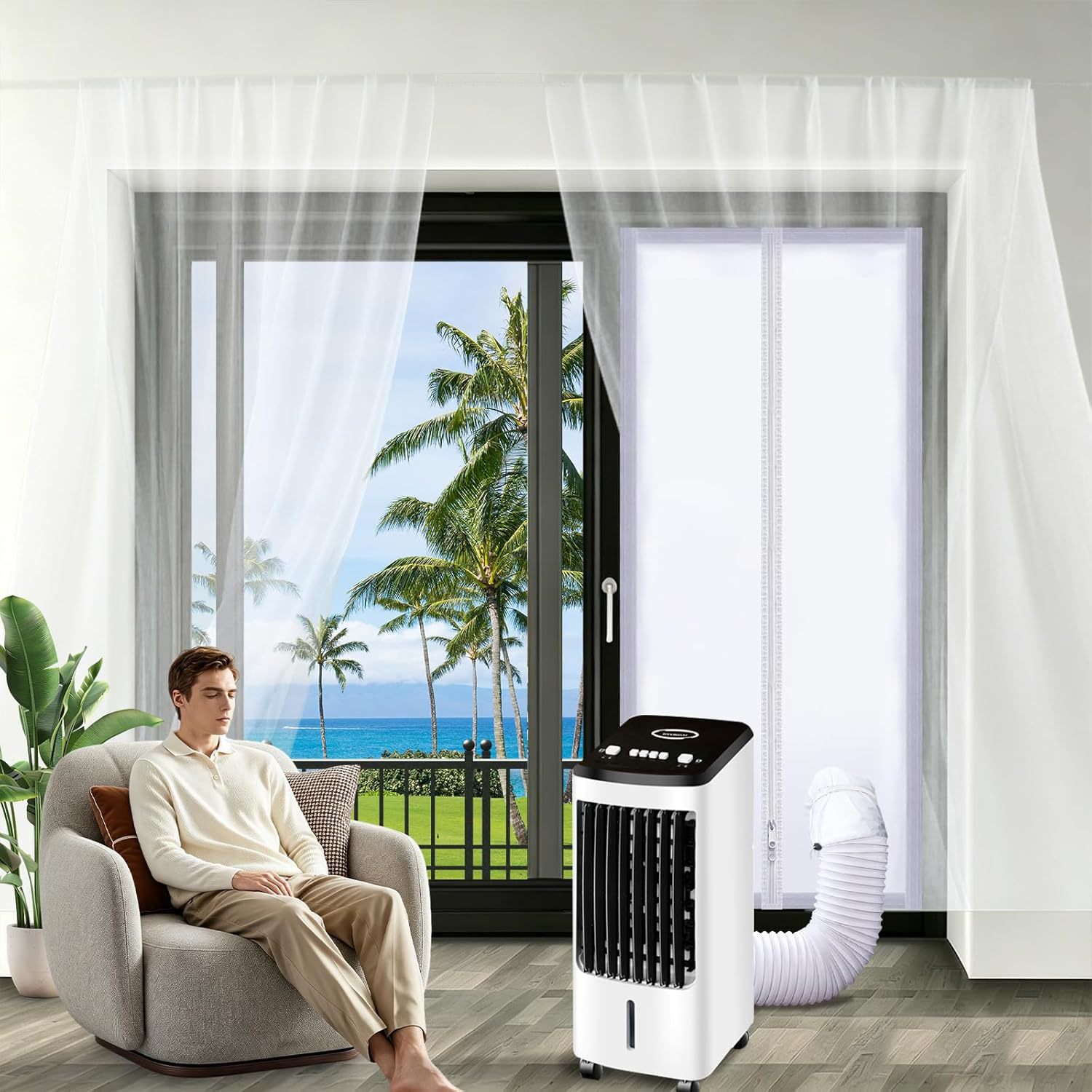 Tür- Und Fensterdichtungsset 100x210cm Mit Klebestreifen – Türdichtung Für Tragbare Klimageräte, Abdichtung Für Mobile Klimageräte