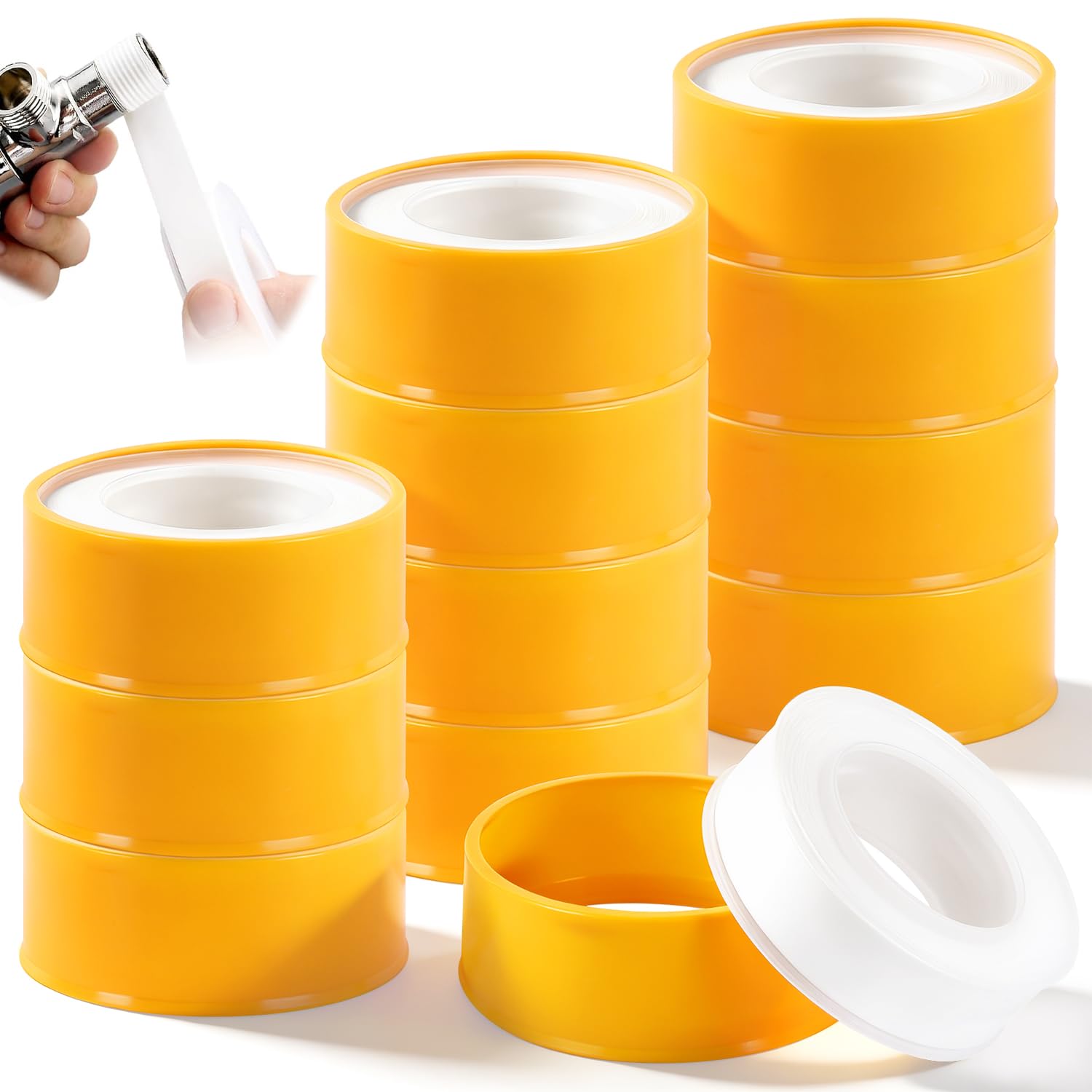 Ptfe-industrie-dichtungsband, Markierungsband 15 Mm X 0,1 Mm X 15 M, Zur Abdichtung Von Wasserrohren Und Armaturenverbindungen