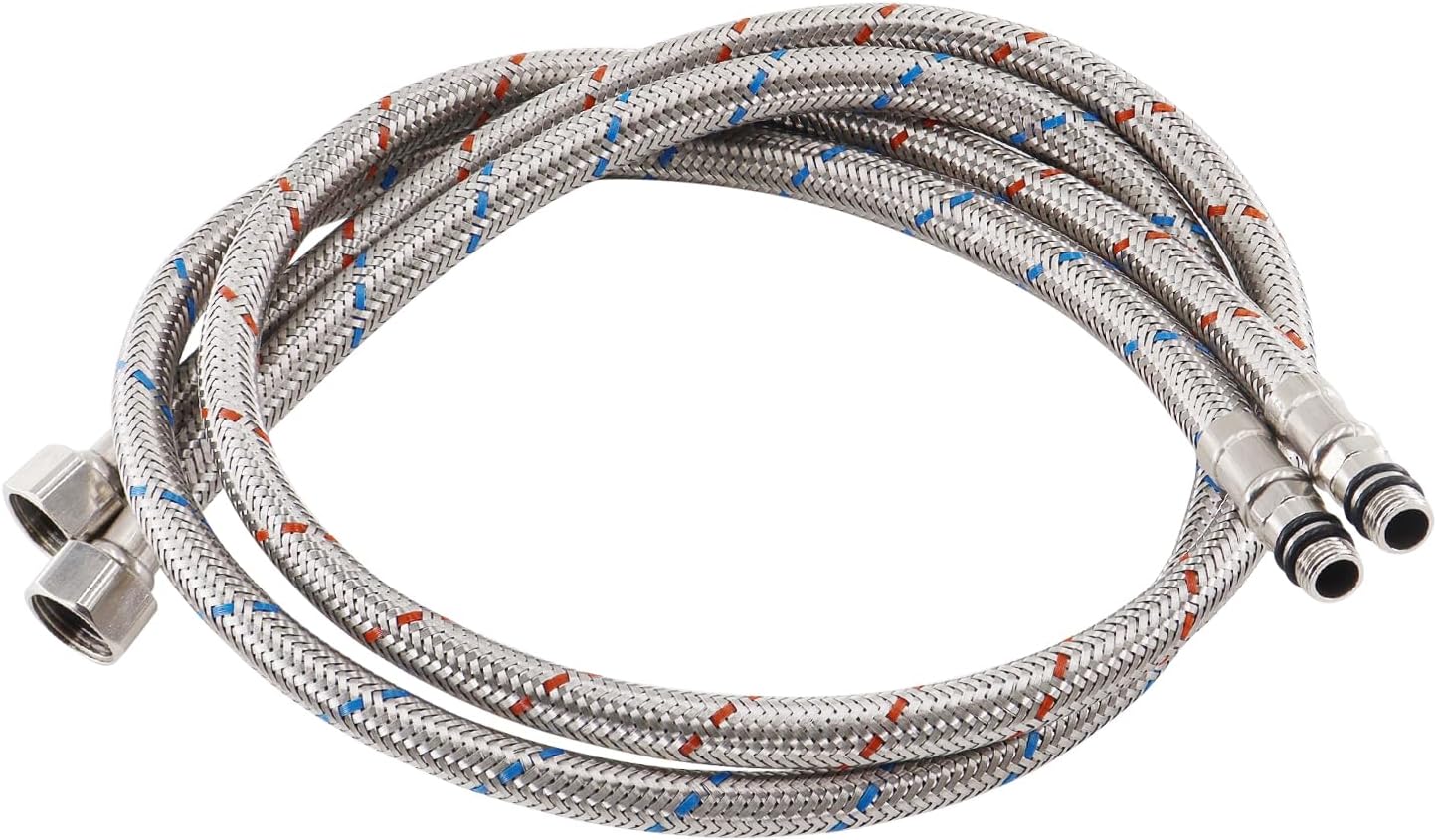 (2 Stück) 80 Cm X G3/8 X M10 Flexible Anschlussschläuche Für Küchenarmaturen, Flexibler Wasserhahnschlauch, Für Küche Und Bad